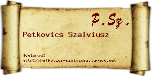 Petkovics Szalviusz névjegykártya